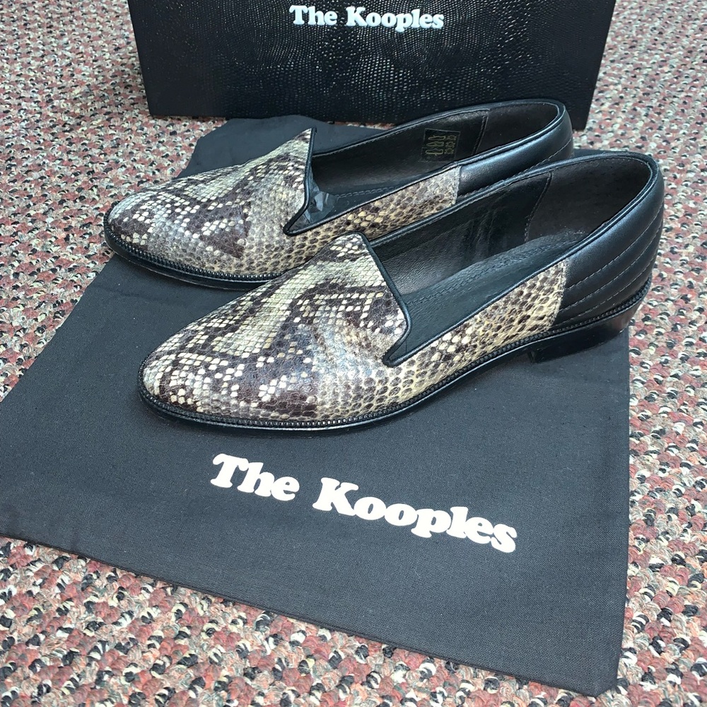 The Kooples Leather Python Loafers - Picture 7 of 8